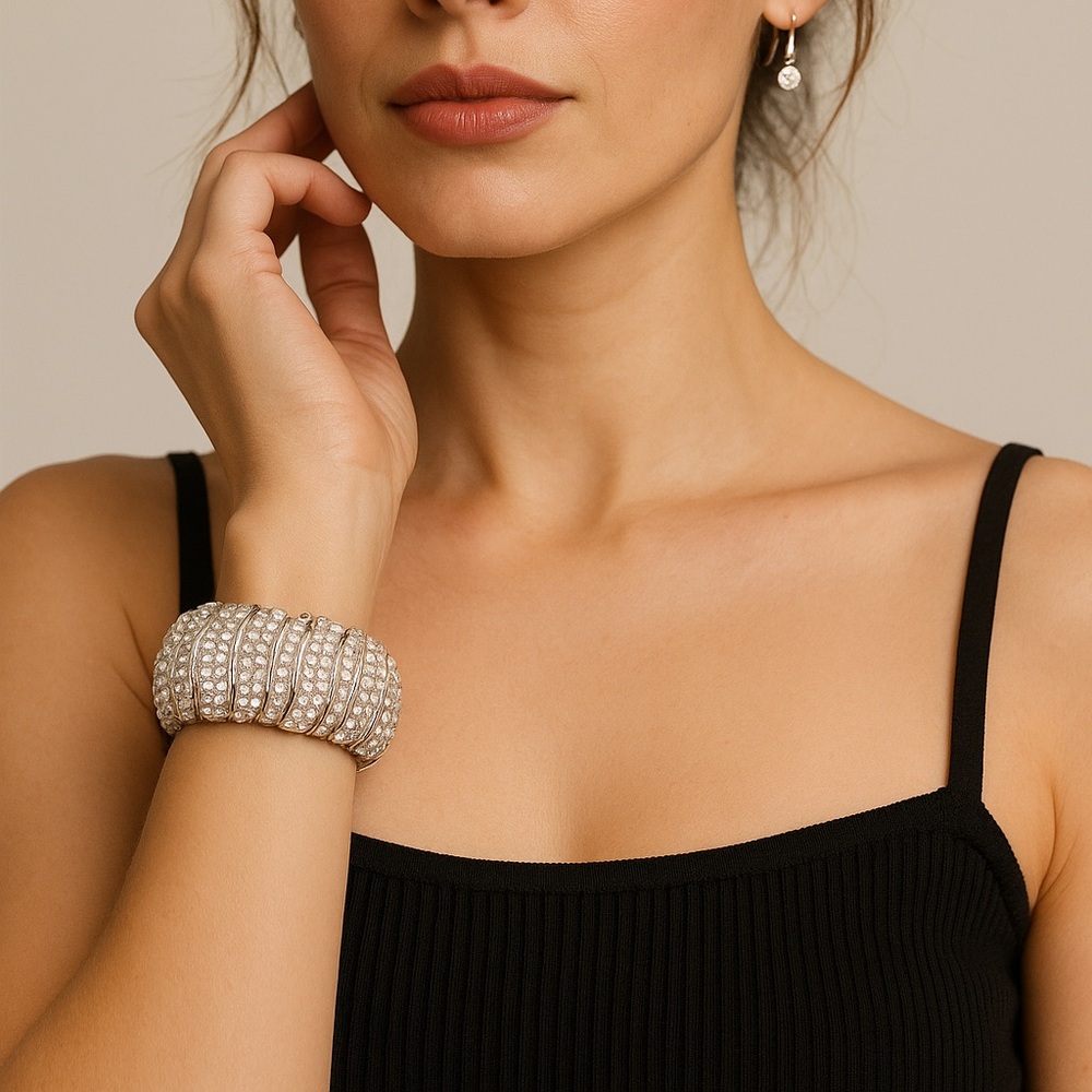 Stretchy Silver Bling Bracelet
